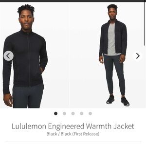 168-$55 *FREE SHIPPING* Lululemon Engineered Warmth Jacket Black size L